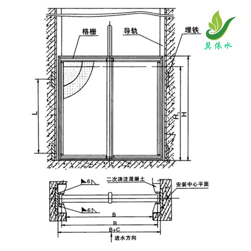平板滤网安装结构图